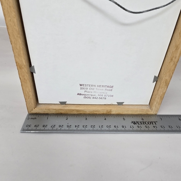 Kachina Doll Board Face By H. Largo Artist Signed In Photo Frame Shadow Oak Box - Picture 11 of 15